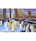 Brooklin bridge pinguin  - Estampe numérigraphique - numérotation de l'estampe • détail