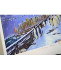 Brooklin bridge pinguin - Estampe numérigraphique - Dominique Vervisch • détail