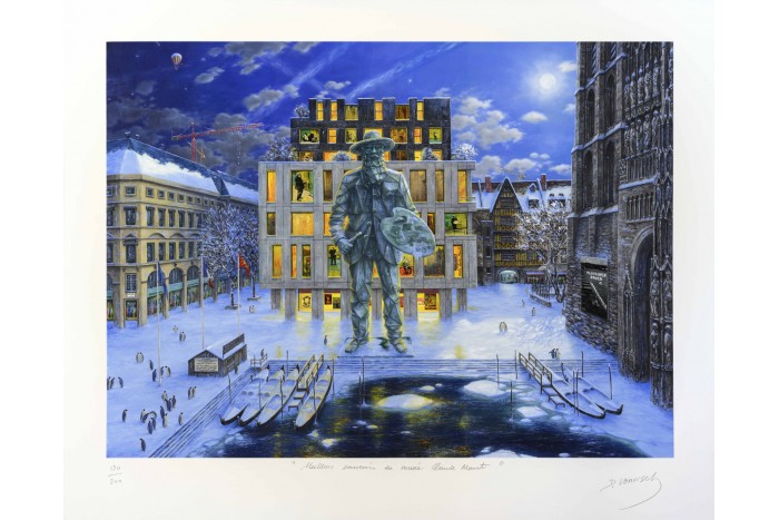 Meilleurs souvenirs du musée Claude Monet - Estampe numérigraphique - Dominique Vervisch